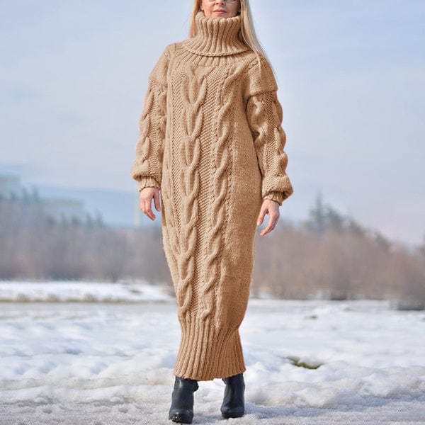 LM | Loose, twisted knit turtleneck sweater 2024