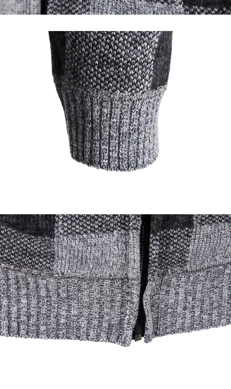 LM | Hooded sweatshirt with check pattern and long sleeves