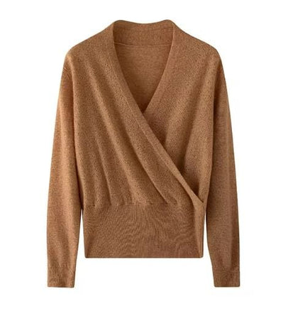 LM | Cross V-neck cashmere sweater