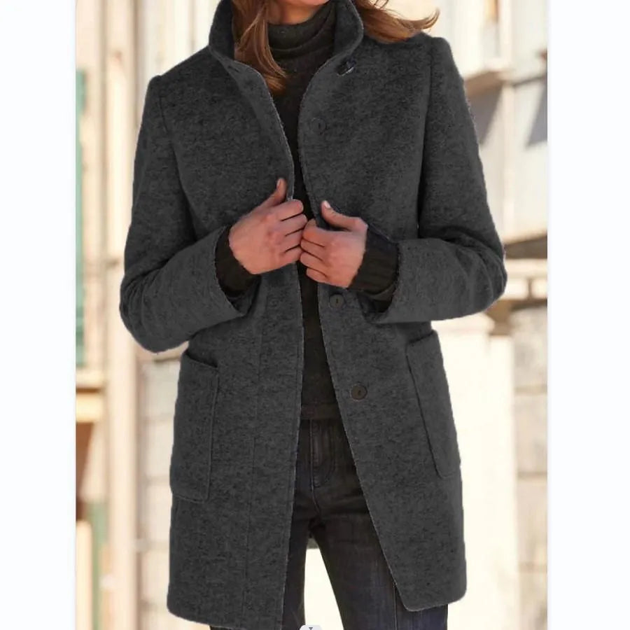LM | Fashionable wool jacket with buttons
