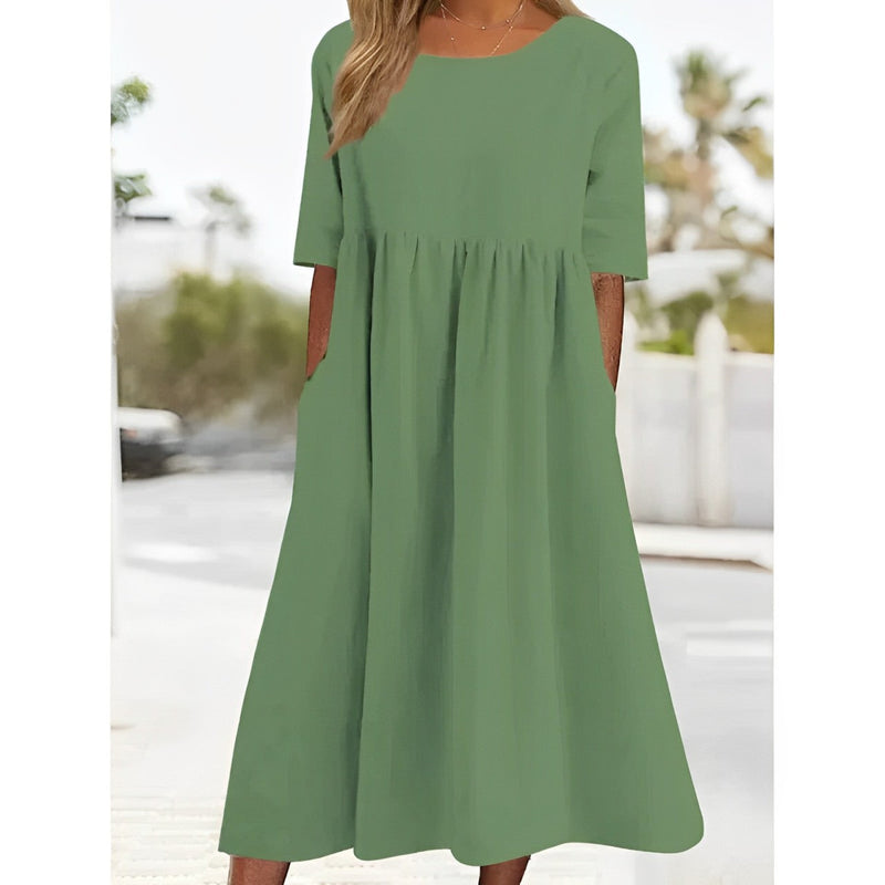 LM | Plain midi dress