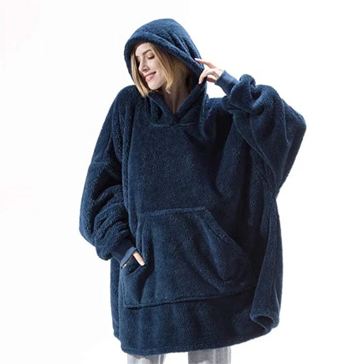 LM | Oversized hooded fleece pullover