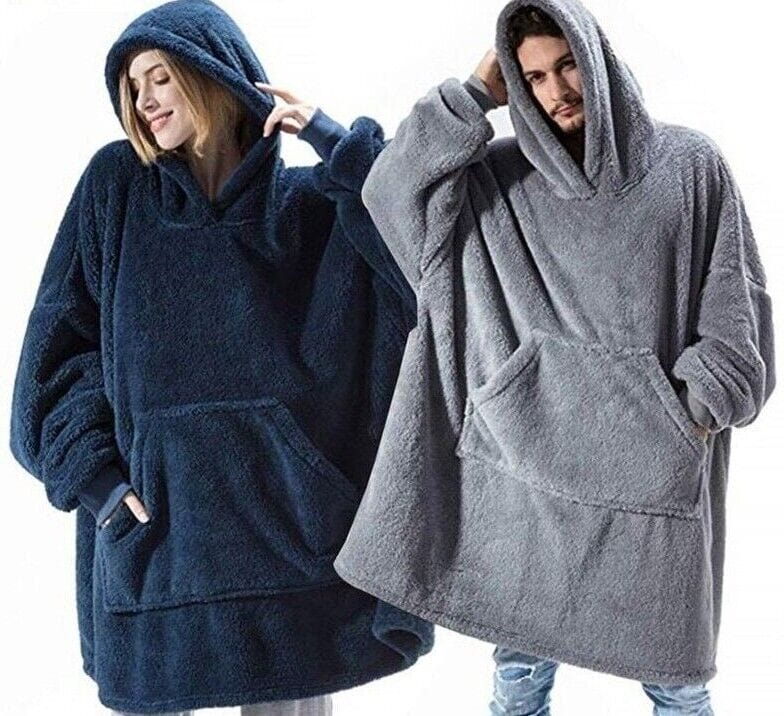 LM | Oversized hooded fleece pullover