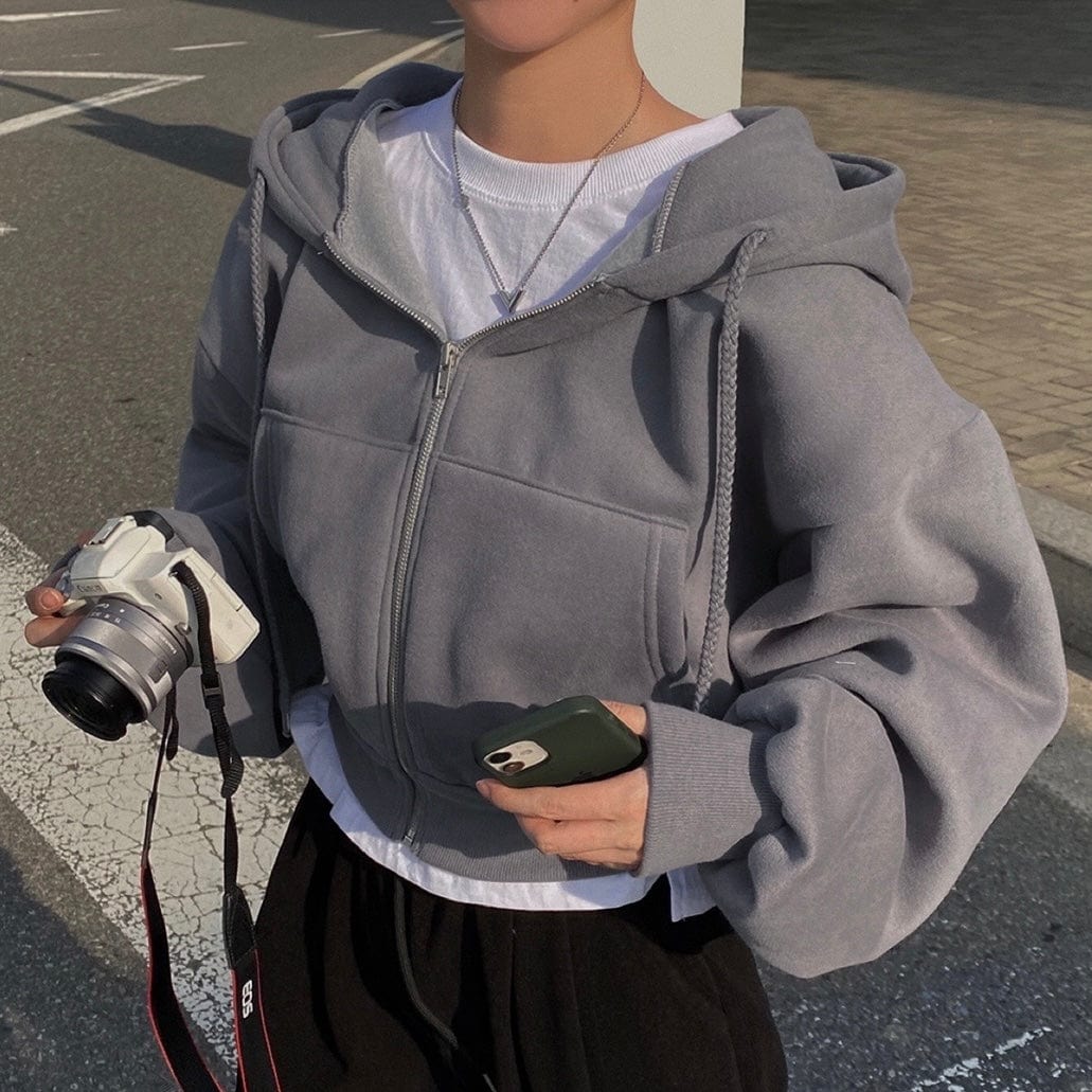 LM | Casual sweater with long sleeves and drawstring