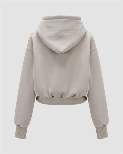 LM | Casual sweater with long sleeves and drawstring