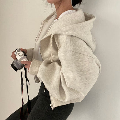 LM | Casual sweater with long sleeves and drawstring