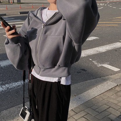 LM | Casual sweater with long sleeves and drawstring