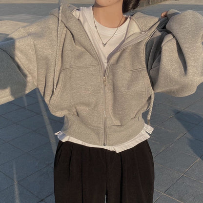 LM | Casual sweater with long sleeves and drawstring
