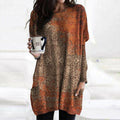 LM | Elegant orange sweater with mandala print