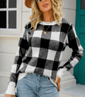 LM | Checked sweater with check pattern