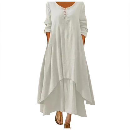 LM | Multi-layered flowing midi dress
