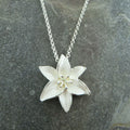 White Blossom Silver Necklace