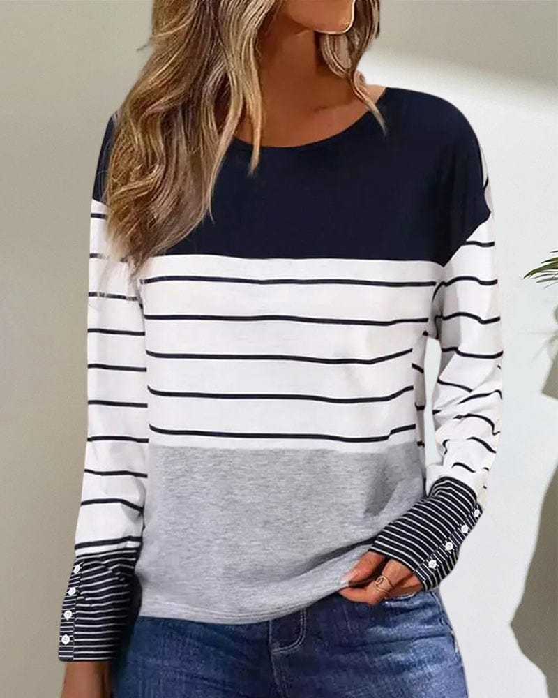 LM | Striped print top