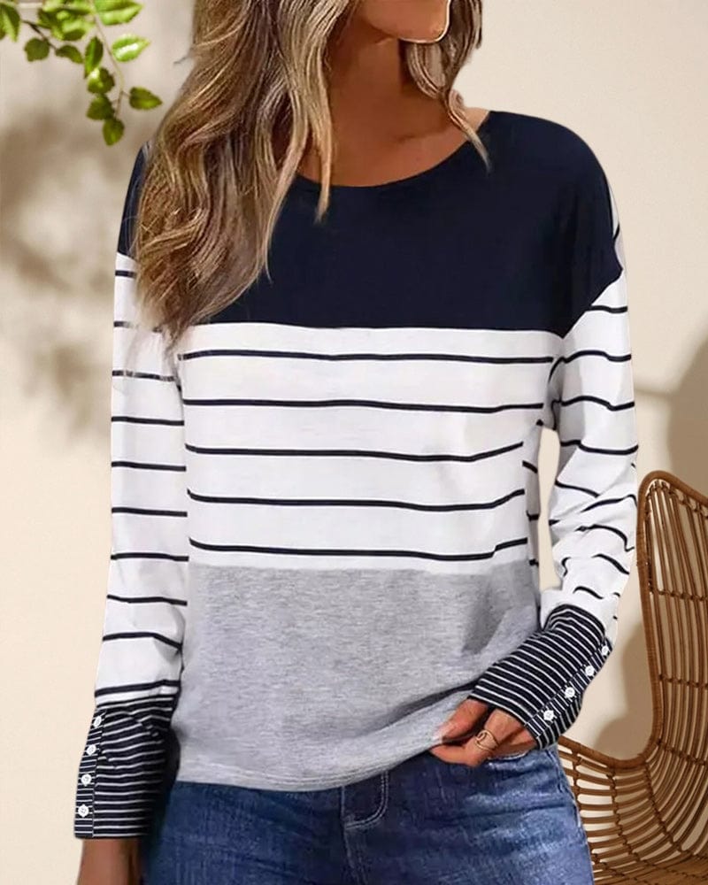 LM | Striped print top