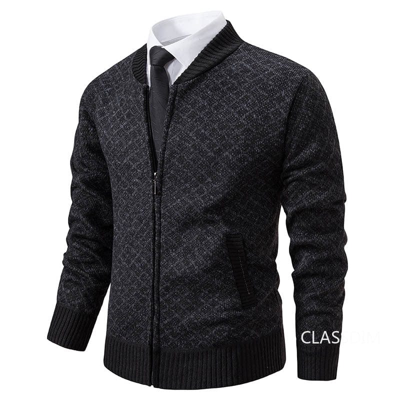 LM | stand-up collar fleece thick warm sweater 2024