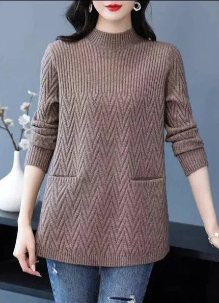 LM | Women's sweater with high collar