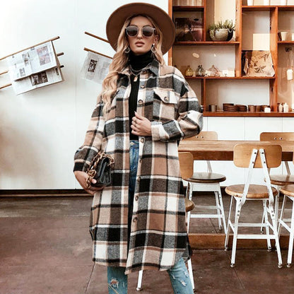 LM | Sophisticated plaid jacket for women