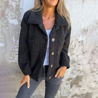 LM | Warm jacket with collar for women
