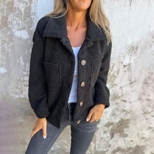 LM | Warm jacket with collar for women
