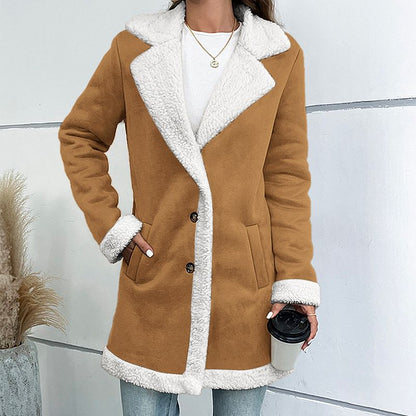 LM | Elegant fluffy jacket for women