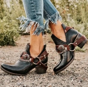 LM | Chunky Mid Heel Vintage Shoes