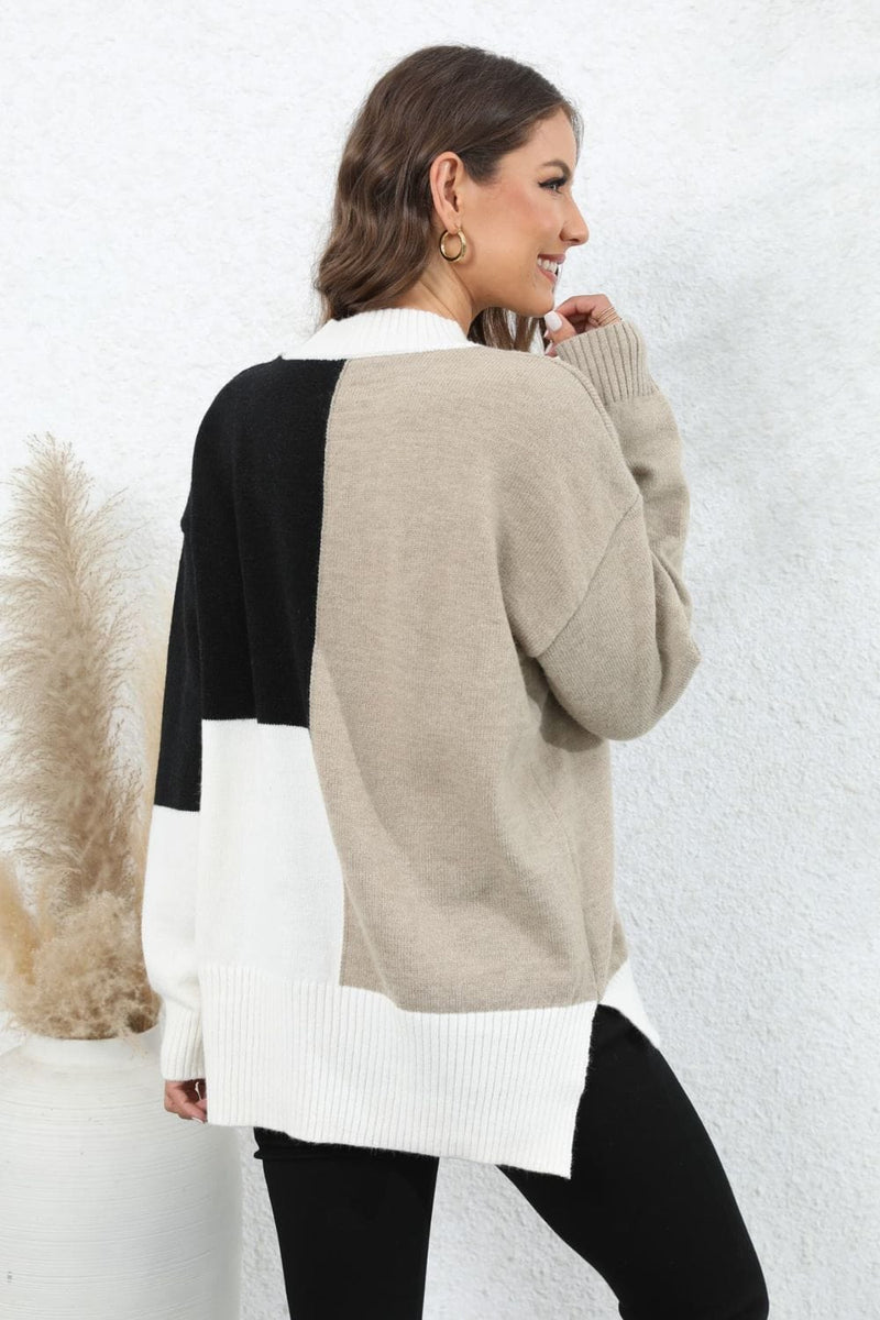 LM | Round neck long sleeve sweater