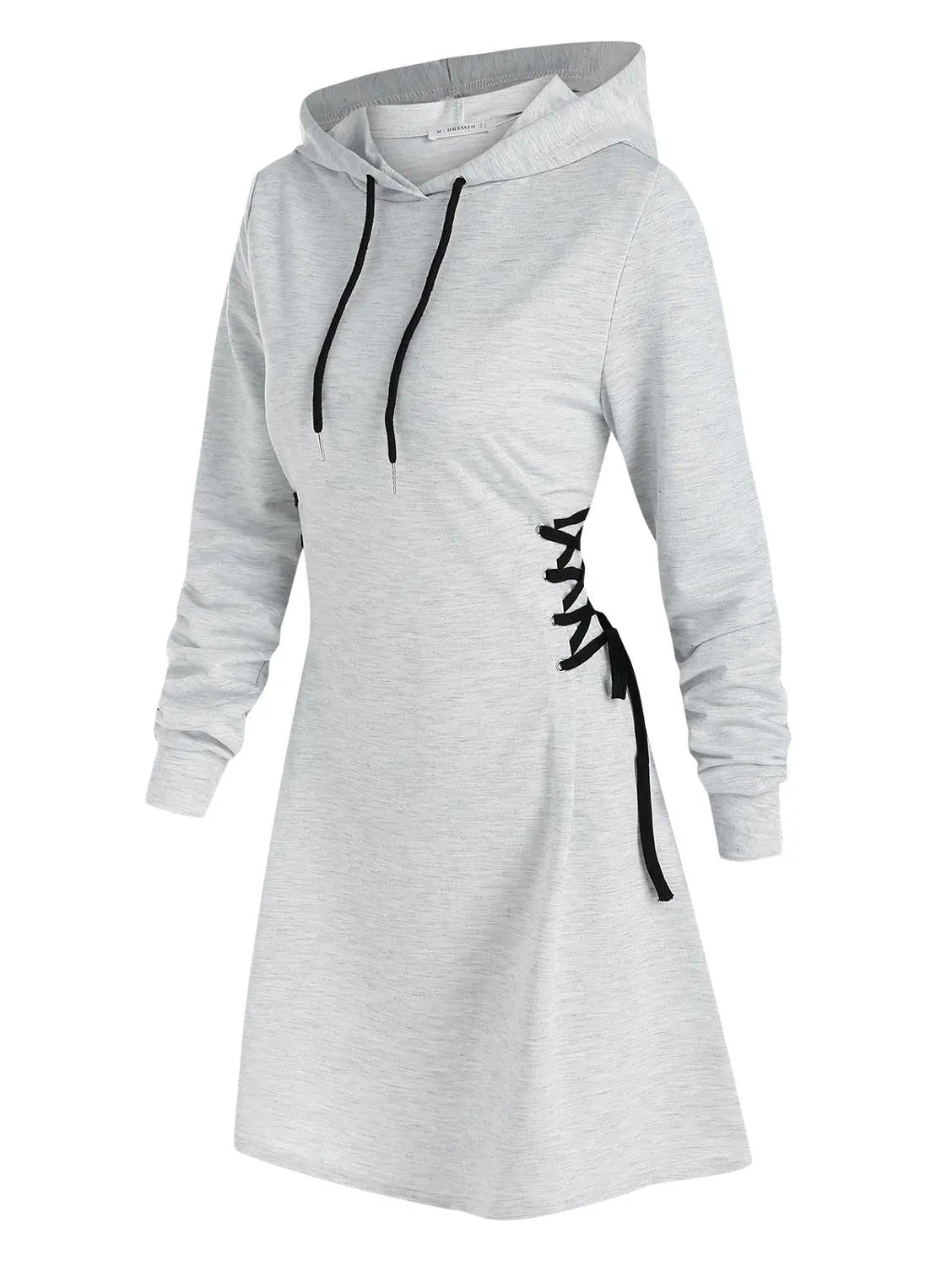 LM | Casual-chic hooded midi dress