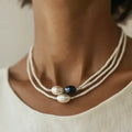 Black & White Pearl Necklace